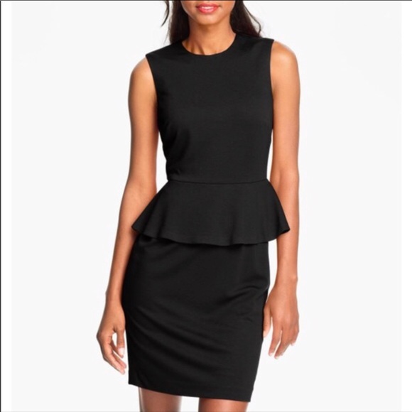 Vince Camuto Dresses & Skirts - Vince Camuto Black Sheath Dress Sleeveless Peplum